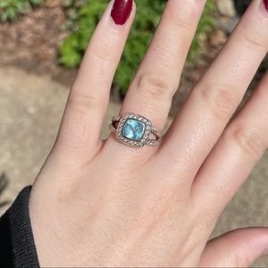 David Yurman Blue Topaz Petite Albion